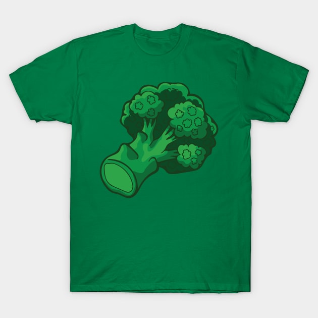 Green Broccoli T-Shirt by deancoledesign